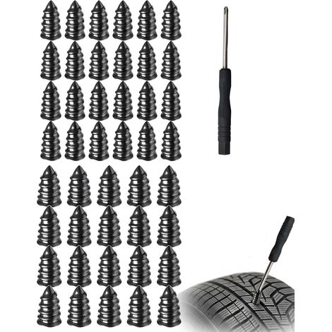 Kit Anti Crevaison Pneu sans Chambre à Air 40 Pièces (20 Grandes, 20 Petites) + Tournevis – Mèches Réparation Rapide Auto Moto (1/5)