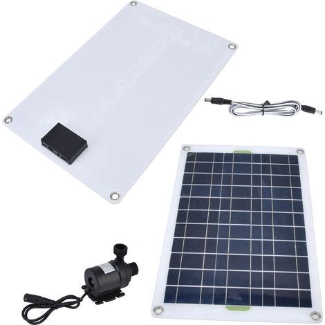 Pompe à Eau Solaire Kit pour Puits Silicone 800L/h 12V Faible Bruit (1/5)