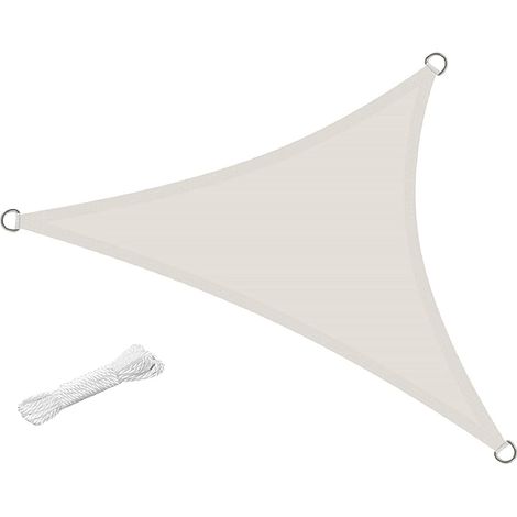Voile d'ombrage imperméable Protection Anti-Rayons UV Rideau Voile pour extérieur (3,6 x 3,6 x 3,6 x 3,6 m, écrou) (1/3)