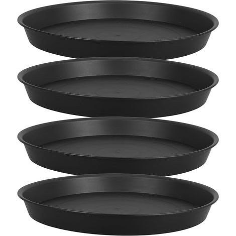 4 teiliges Set Kunststoff Untersetzer für Blumentöpfe