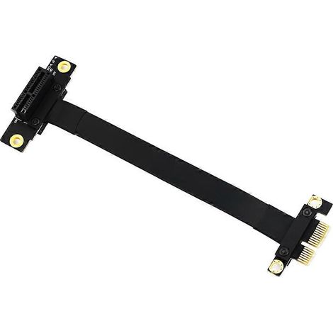 Câble extension PCIe X1 20cm, carte riser PCI-E Express pour connecteur PC, adaptateur PCI vers PCIE, rallonge 20 centimètres, accessoire informatique robuste. (1/5)