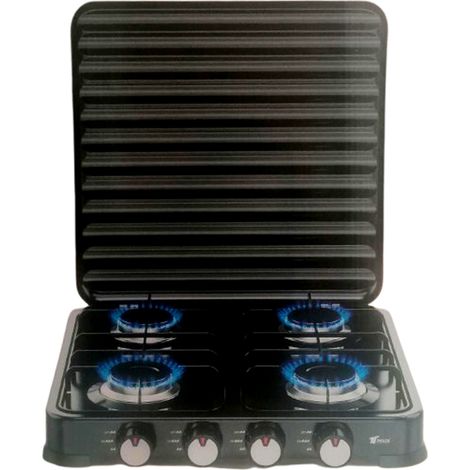 THULOS cocina gas 4 quemadores thgs64 , Cocina de gas de 4 quemadores THGS64. -Marca: Thulos. -Cocina de gas portátil. -4 quemadores de 7.5 mm. -Tapa extraíble de acero recubierto