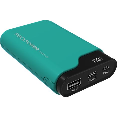 realpower PB-7500C cargador portátil verde 7500 mAh (1/5)