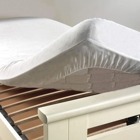 Protège Matelas (140 x 190 cm) Molly 30 Blanc, Molleton (1/5)