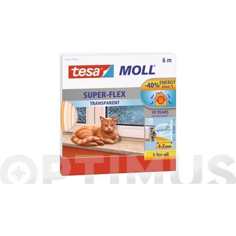 Burlete pta/vent.  9mmx06mt adh silicona tran tesa moll 5417