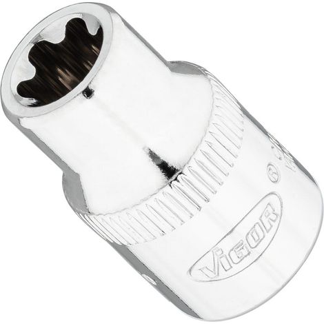 VIGOR Steckschlüsseleinsatz, 3/8 (10 mm) Vierkant hohl, Außen TORX Plus Profil, SW E10+ (1/2)