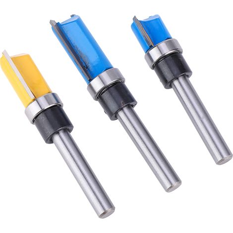 3-teiliges Set 1/4-Zoll-Schaft-Fräser für Holzbearbeitungsmaschinen (für Trimmer/Graviermaschinen) (1/4)