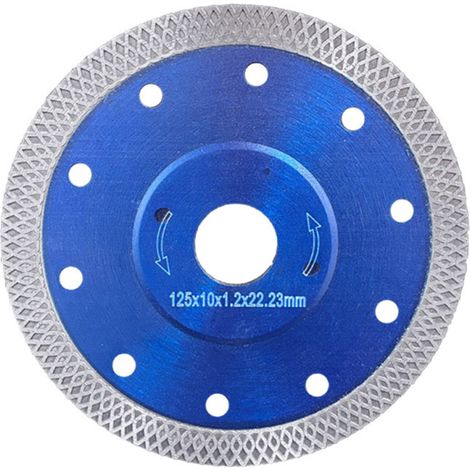 Disque de coupe diamanté de 125 mm avec motif à mailles, en céramique de qualité supérieure, pour outil de coupe du marbre et meuleuse d'angle (1/5)