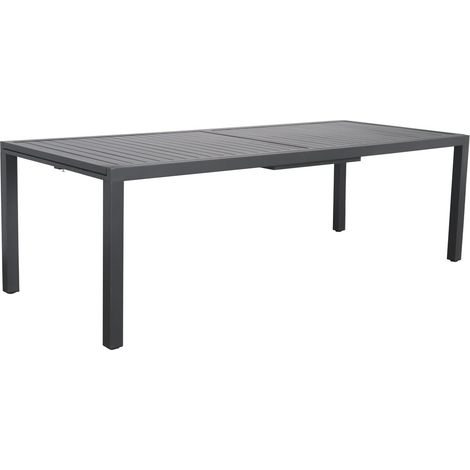Tavolo da giardino allungabile in metallo "Salou" - 240/300 x 100 x 75 cm - Grigio