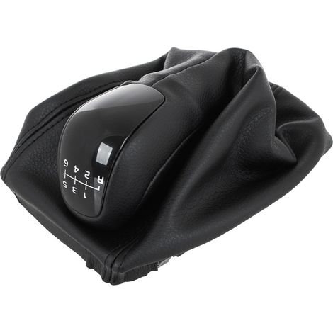 Perilla de cambio de marchas de 6 velocidades negra + junta Mercedes W211 Clase E 02-09 (1/5)