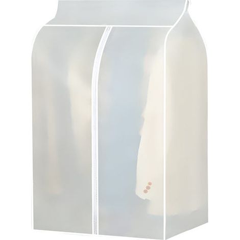 royaluxe - Housse de protection pour vêtements - Transparente - 80x50x120 cm - PEVA - avec fermeture éclair et ruban adhésif - Protection anti-poussière (1/5)
