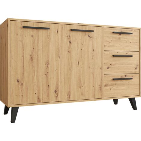 Cómoda Lombala 100 , Con cajones y puertas, Número de cajones: 3, 86x138x41cm