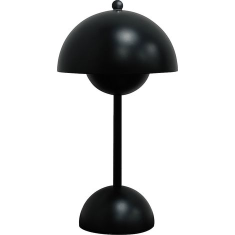 Lámpara de mesa nocturna con bola negra bajo la cúpula LED 3W, cambio de color, inalámbrica, táctil, COSTA Milagro