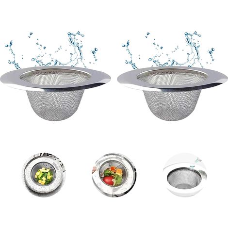 5er-Pack Küchenspülen-Siebe – Edelstahl-Abflussfilter, breite Kanten, 4,45 Zoll Durchmesser, geeignet für Küchenspülen (1/5)