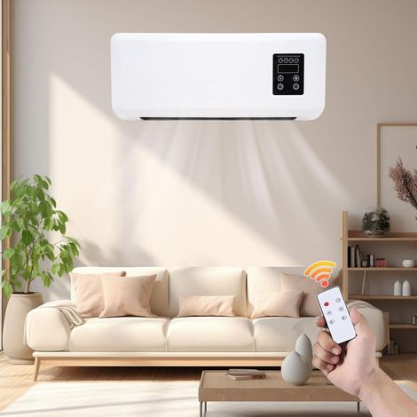 Ventilateur Mural Avec Télécommande,(Il ne possède pas de fonction de refroidissement)Polyvalent ventilateur Portables ventilateur,ventilateur Mural Réversible Split,Sans Unité Extérieure