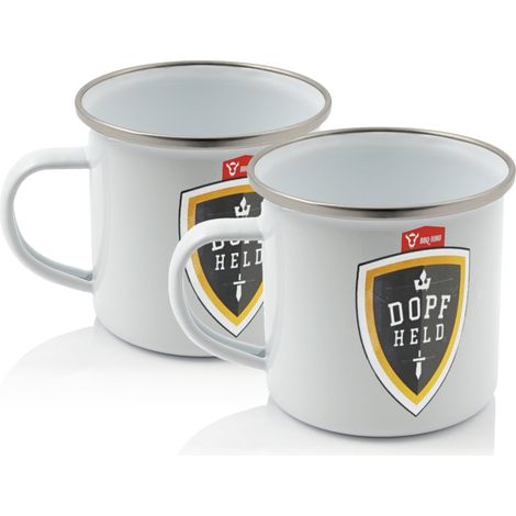 BBQ-Toro Taza esmaltada Dopfheld (2 piezas)  350 ml  Taza esmaltada camping