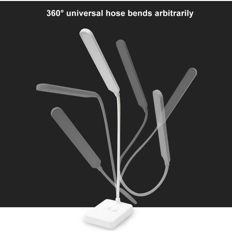 Augenschonende LED-Schreibtischlampe mit USB-Ladefunktion, integrierter Handyhalterung und drei wählbaren, augenschonenden Lichtfarben (1/5)