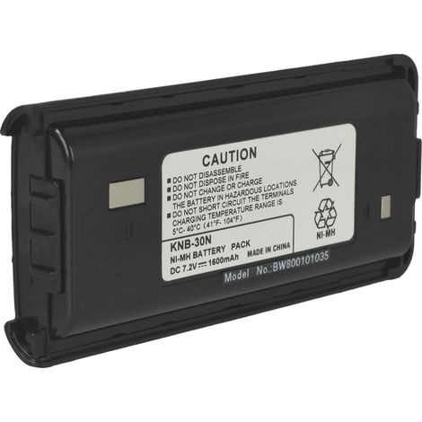 vhbw Akku Ersatz für Kenwood KNB-30, KNB-30A, KNB-30N, KNB-53, KNB-53N, KSC-31, KSC-35 für Funkgerät, Walkie Talkie (1600mAh, 7,2V, NiMH)