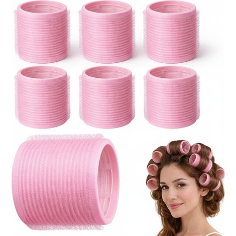 Rulos de velcro de 5,5 x 6,3 cm para rizar, hacer rizos, ondas y pequeños bucles. (1/5)