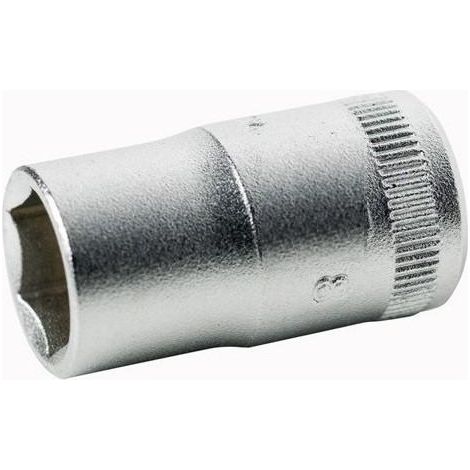 llave vaso cuadradillo 3/8'' boca hexagonal serie corta metrica m-6