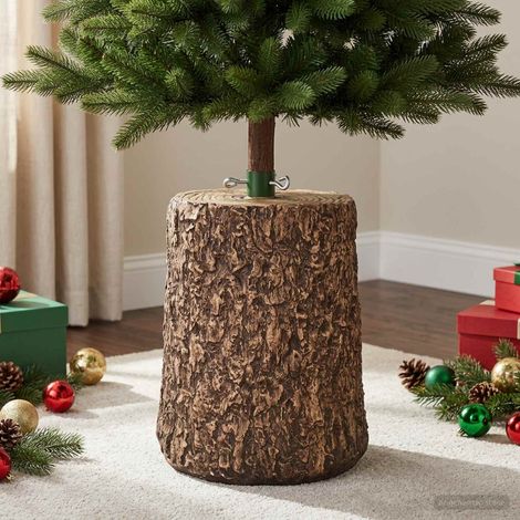 vidaXL Support de sapin de Noël en forme de tronc Ø 31,5 x 40 cm (1/5)