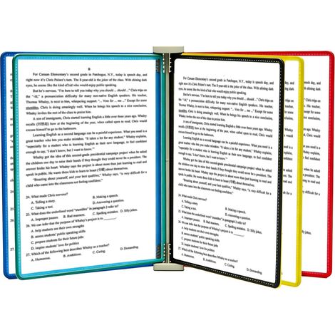 Système De Référence Mural: Système De Porte Document Mural, 5 Panneaux Double Face, Format Lettre A4, Support Kit Murals Document Métal Pour Publicité, Menu, Consultation, Présentation (1/5)