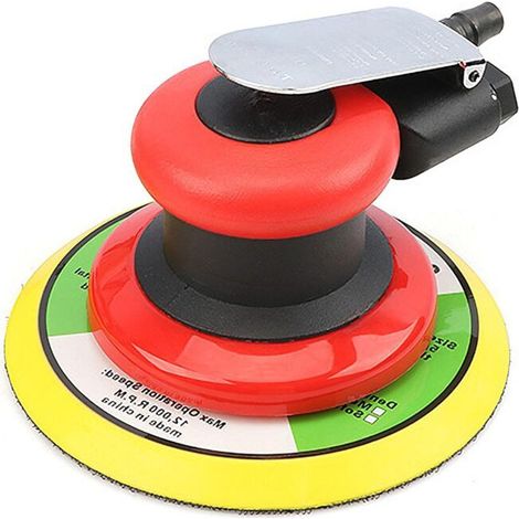 Jeffergarden Ponceuse pneumatique de 6 pouces, polisseuse, meuleuse orbitale pneumatique à paume, rectifieuse, outil