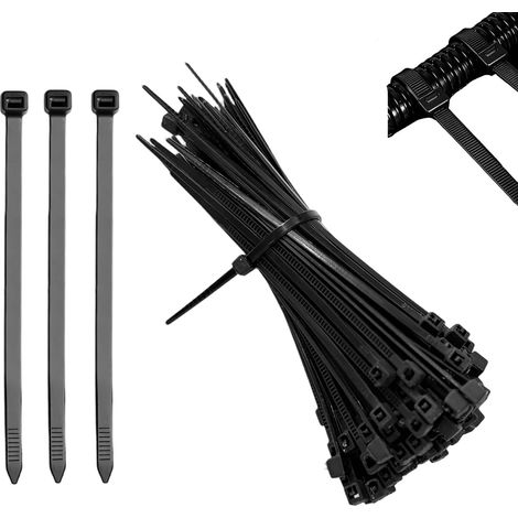 Fascette per cavi autobloccanti in nylon nere – Confezione da 1000 fascette resistenti ai raggi UV e al calore, 8 cm x 0,5 mm, ideali per la gestione dei cavi, progetti fai da te e organizzazione. (1/5)