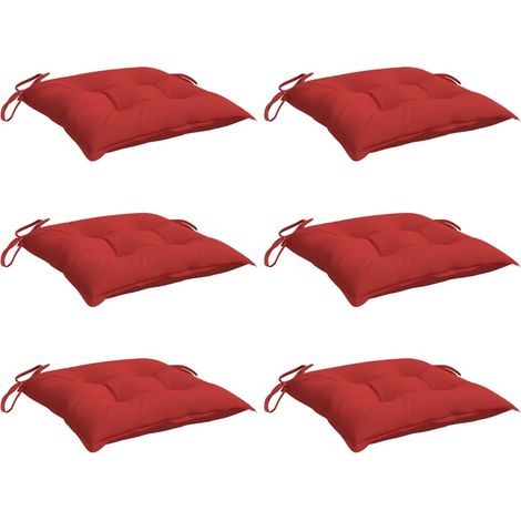 Coussins de palette lot de 6 rouge 50x50x7 cm tissu oxford vidaXL