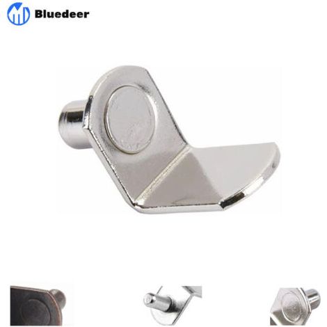 20Pcs 6 mm Cheville de Support d'Etagère, Goupille de Support d'Etagère en Métal, Taquets pour Etagères Chevilles pour Etagères d'Armoires de Cuisine, Consoles de Cabinet, Argent (1/3)