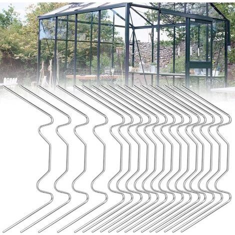 100 PCS Clips de Vitrage pour Serre 7.58 3.2cm Clips pour Vitre de Serre Acier Inoxydable 304 Clips de Vitrage Type W pour Fixer le Verre dans Serres, Argent (1/5)
