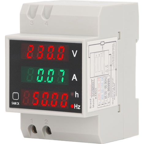 Testeur de consommation électrique monophasé numérique avec ampèremètre, voltmètre et ampèremètre CA 80 à 300 V 100 A
