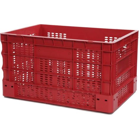 Bac EUROBOX Ajouré - 600X400XH330- Rouge - Matériel CHR Pro