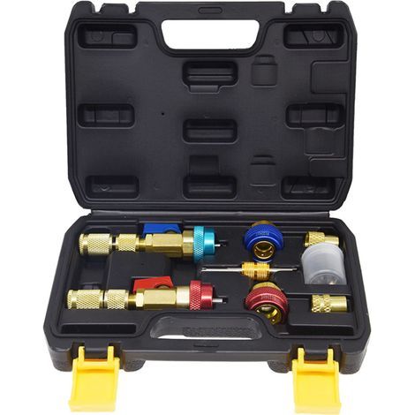 Kits d'outils extraction/pose obus valve R134A, R1234YF, R22 climatisation (boîte incluse)
