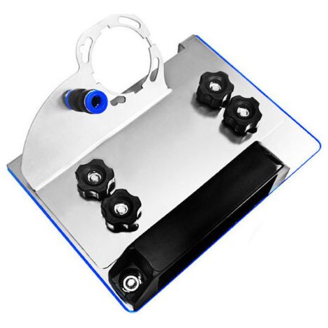 Support pour Meuleuse d'Angle 45° avec Tapis Antidérapant, Réglable pour Meuleuses Type 100, Outil pour Chanfreinage de Carrelage, Céramique et Pierre, Accessoires pour Meuleuse d'Angle (1/5)
