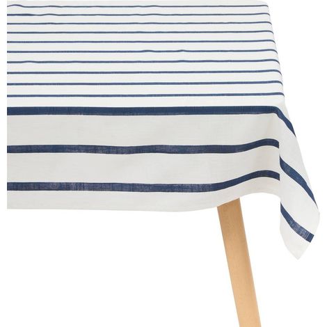 Nappe rectangulaire Oceania 240x140cm coton blanc - Atmosphera créateur d'intérieur