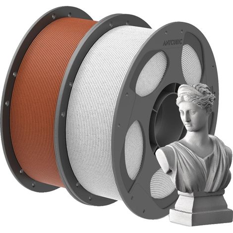 3D-Druckfilament, Marmorstruktur, minimale Schichtlinien, 2KG MIX (1/2)