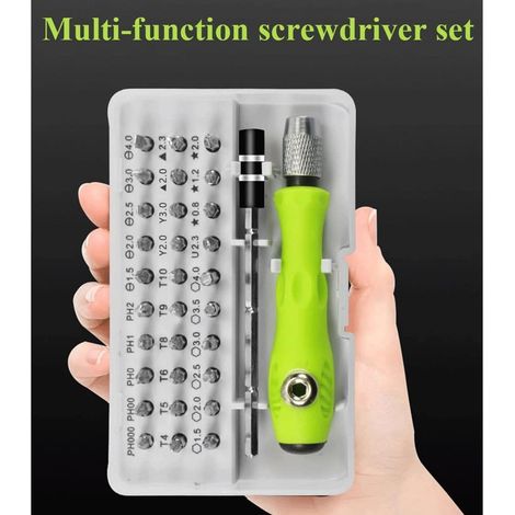 Sollbry Jeu de tournevis magnétiques 32 en 1, 32 pièces, kit d'embouts, outils manuels pour les réparations domestiques (1/4)