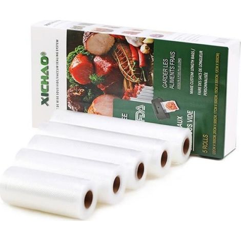 Sac Sous Vide - - 5 Rouleaux - 12/15/17/20/22500CM - Réutilisable - Sans BPA (1/4)