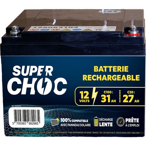 Batterie rechargeable 12V 31Ah SUPERCHOC