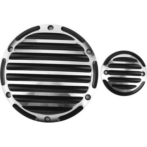 Couvercle latéral d'embrayage de moto Derby, capuchon de synchronisation de moteur plaqué noir adapté pour Touring FLD FXD XL883 XL1200 96-13 (1/5)
