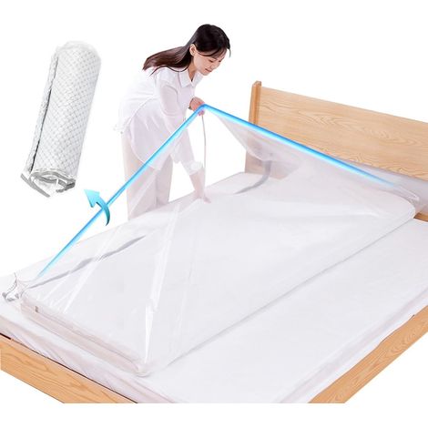 Sac de rangement sous vide ING grand format pour matelas et vêtements - Sac sous vide 220 x 100 cm (pompe à vide non incluse)-AquaForge