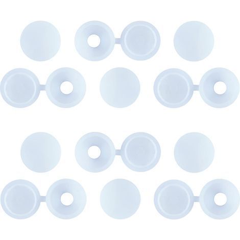 50 Pezzi Cerniera Tappo a Vite in Plastica, M5/M6 Copricapo Decorativo Bianco, Coprivite Pieghevole e a Scatto, per Pareti e Armadi (1/5)