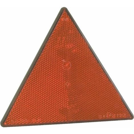 Catadioptre triangulaire rouge avec trous de fixation (Lot de 4 ) (1/2)
