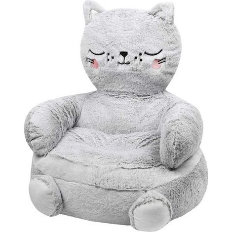 Pouf pour la chambre d'enfant en forme de chat, 45 x 45 cm (1/4)
