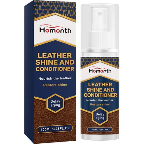 Solution d'entretien du cuir HOMONTH pour sièges auto et articles en cuir - Nettoyage, détachage et ravivement - 100 ml (1/5)