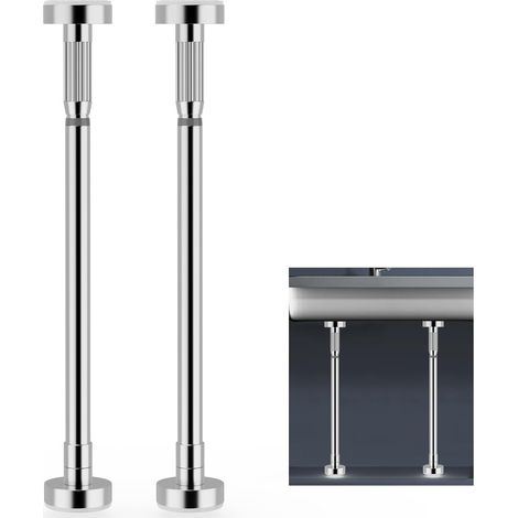 Supports pour évier sous plan, lot de 2, réglables de 70cm à 120cm, pour cuisine et salle de bain. Installation sans perçage pour évier sous plan (1/5)