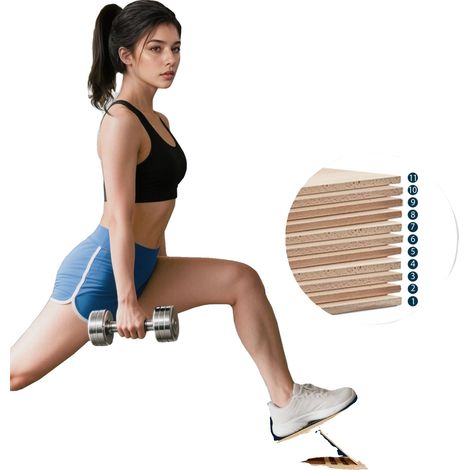 Planche inclinée, positions réglables, design léger, JAUNE (1/2)