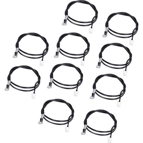 Lot de 10 sondes à thermistance NTC 10K B3950 capteur de température embout à oeillet bornier serti 500mm (1/5)