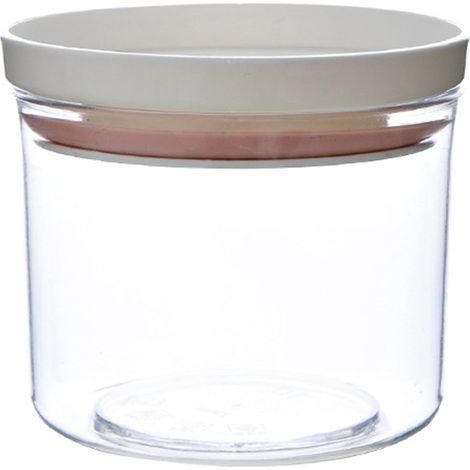 Boîte De Rangement Alimentaire - Bocal Transparent Avec Couvercle - Pour Céréales Épices Et Herbes - 550 ml Et 700 ml - Haute Et Fine - Avec Roulettes